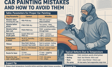 10 ошибок при покраске авто, и как их избежать