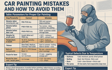 10 помилок під час фарбування авто, і як їх уникнути